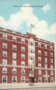 Vintage Postcard YWCA Building Recreational Dining Room Public Denver Colorado