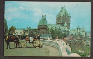 Caleche, Horses & Chateau Frontenac, Quebec - Used 1959 - Some Wear