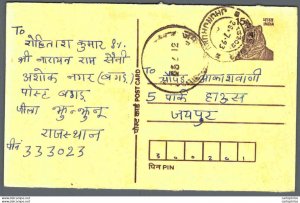 India Postal Stationery Tiger 15