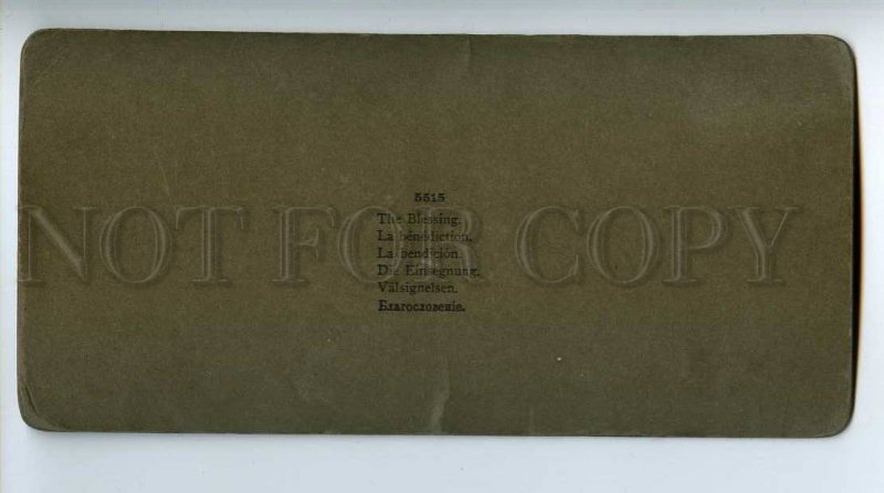 254698 USA wedding Blessing 1902 year STEREO PHOTO