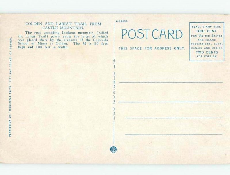 W-Border RUSTIC SCENE Castle Mountain Colorado CO hk3842