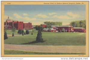 General View Of Deshon General Hospital Butler Pennsylvania 1946 Curteich
