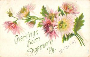 Sagamore Pennsylvania Flower Bouquet Greeting Antique Postcard KA688544