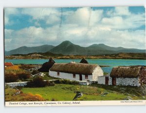 Postcard Thatched Cottage near Renvyle Connemara co. Galway Ireland