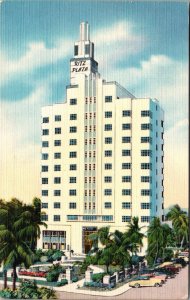 Miami Beach FL-Florida, Ritz Plaza Hotel, Advertising, Vintage Postcard JC18