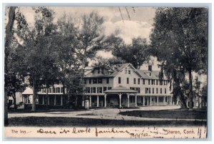 Sharon Connecticut Postcard The Inn Exterior View Building 1905 Vintage Antique