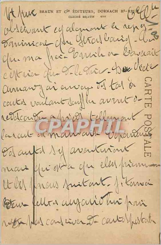 Old Postcard Thann Cathedrale A Chimere