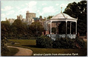 Windsor Castle From Alexandra Park England Royal Residence Postcard