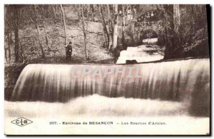 Old Postcard surroundings of Besancon Sources Arcier