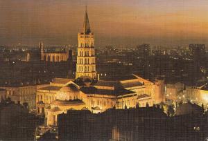 BF24599 coucher de soleil sur la basilique st s toulouse france front/back image