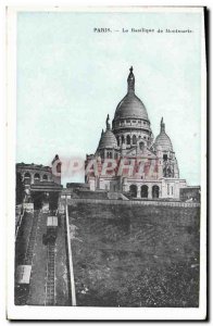 Old Postcard Paris Basilica of Montmartre