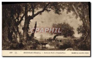 Old Postcard Rousseau Out Of A Forest Fontainbleau Musee du Louvre Paris