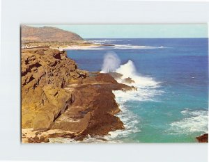 Postcard World Famous Blow Hole Island of Oahu Hawaii USA