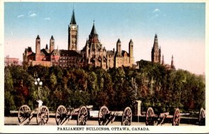 Canada Ottawa Parliament Buildings With Cannons