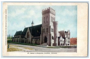 1910 St. Mark's Episcopal Church Chapel Denver Colorado Vintage Antique Postcard