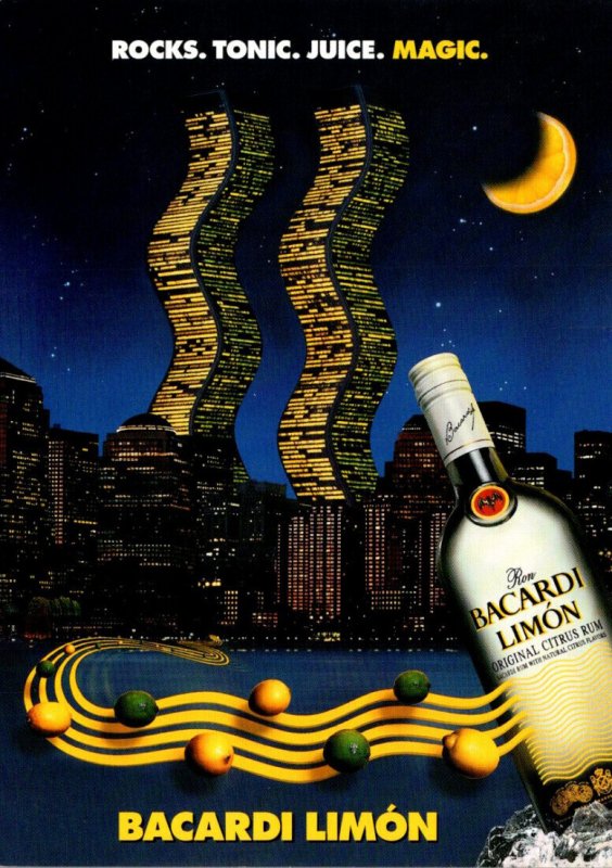 Advertising Bacardi Limon Rum Rocks Tonic Juice Magic