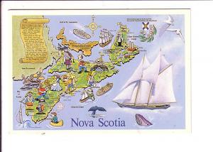 Map of Nova Scotia, Pictorial, Canada