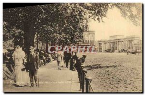 Old Postcard London Rotten Row and Hyde Park Corner