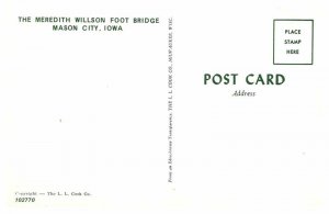 Postcard BRIDGE SCENE Mason City Iowa IA AU5339