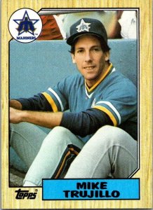 1987 Topps Baseball Card Mike Trujillo Seattle Mariners sk3341