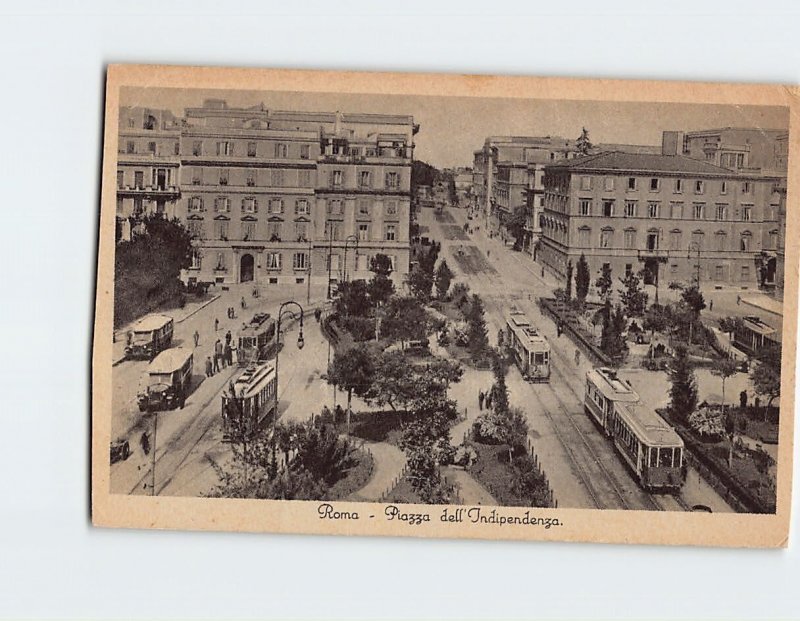 Postcard Piazza dell'Indipendenza, Rome, Italy