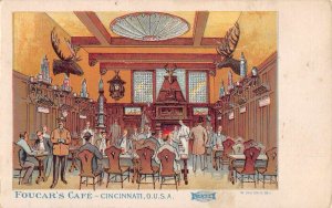 Foucar's Caf Cincinnati  Ohio Restaurant Interior Early Postcard RR587