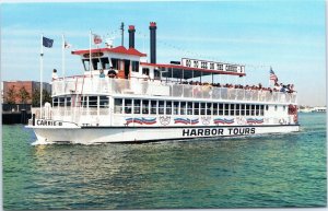 postcard Portsmouth Virginia Carrie B Harbor Tours - tour boat