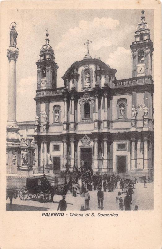 PALERMO SICILY ITALY CHIESA di S DOMENICO POSTCARD 1910s