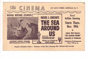 The Sea Around US, Academy Award 1952 Movie, Cinema, Buffalo New York  Used 1953