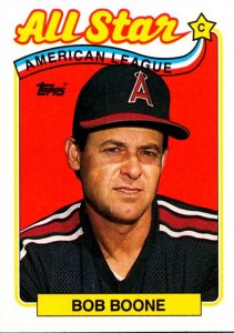 1989 Topps Baseball Card American League All Star Bob Boone sun0282