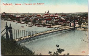 Hungary Budapest Latkepe Panorama von Budapest Vintage Postcard C064