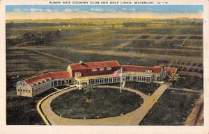 Waterloo Iowa Sunny Side Country Club Golf Links Antique Postcard K19300