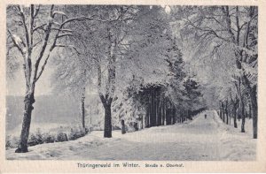 Thuringerw Wald Thuringian Forest In Winter German Old Postcard