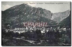 Old Postcard Dauphine Vercors Bridge Royans Vue Generale