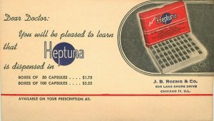 Artist Chicago Illinois Heptuna 1930s Medicine Advertising Postcard 20-8937