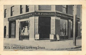 Somerville MA C. H. Fosgate Groceries & Provisions Storefront Postcard