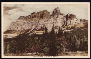 Alberta CASTLE MOUNTAIN Canadian Rockies Banff National Park White Border