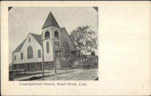 Broad Brook CT Cong Church c1905 Postcard