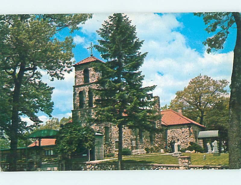 Unused Pre-1980 CHURCH SCENE Brooklyn Michigan MI L3076