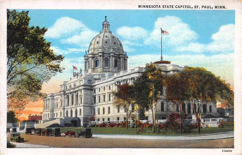 Minnesota State Capitol, St. Paul, Minnesota, Early Postcard, Used in 1935