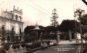 Postcard Main Square El Zocalo Col. Vasquez Cuernavaca Morelos Mexico RPPC