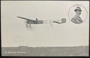 Mint RPPC Real Picture Postcard Early Aviation McArdle On Bleriot Machine