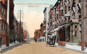 Hollis Street Halifax Queen Hotels Halifax Nova Scotia Canada 1910 postcard