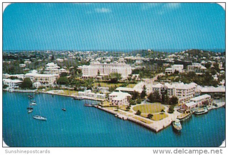 Bermuda Aerial View The Bermudiana Hotel 1957