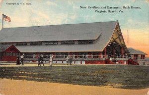 Virginia Beach Virginia New Pavilion and Basement Bath House Postcard AA56421