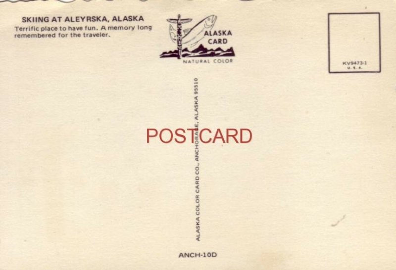 A memory long remembered SKIING AT ALEYRSKA ALASKA chair lift - CONTINENTAL-SIZE