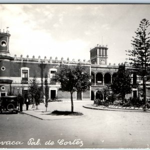 c1930s Cuernavaca, Mexico RPPC Palace De Cortes Real Photo Ford Model A Car A149