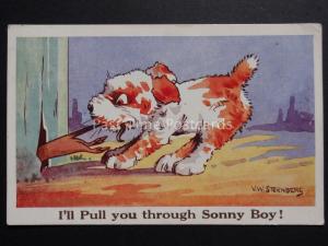 V.W.Sternberg DOG I'LL PULL YOU THROUGH SONNY BOY Comic PC c1935 J.Salmon 3789