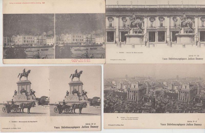 ITALY 344 Vintage STEREO Postcards pre-1940 (L5143)