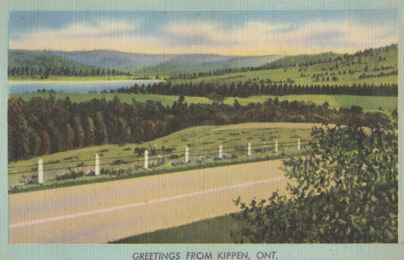 Greetings From Kippen Ontario Canada Vintage Postcard